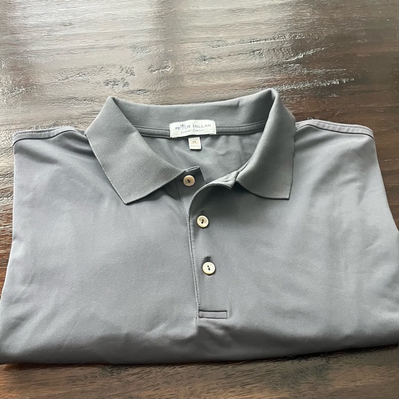 Peter Millar Summer Comfort Stretch Short Sleeve Gray Polo Shirt Men’s Size XL - Picture 2 of 8